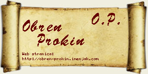 Obren Prokin vizit kartica